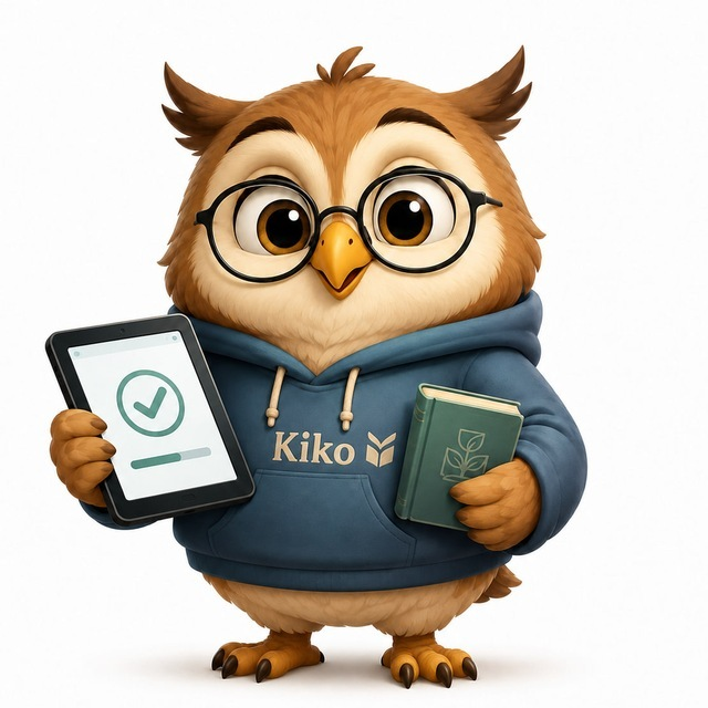 Совёнок Kiko с планшетом и книгой